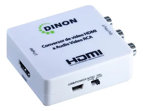 Adaptador Conversor Hdmi A Av Rca Vídeo Análogo.