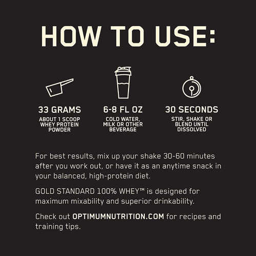 Imagen 5 de 8 de Gold Standard 100% Whey 2 Lbs Optimum Nutrition