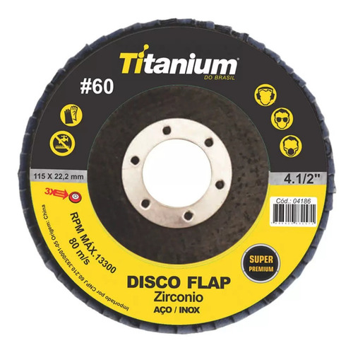 Flap Disc 4.1/2 G060 Zirc Titanium