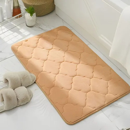 Tapete Baño Ultra Suave Alfombra Baño Absorbente Memory Foam Marrón