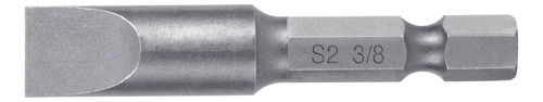 Puntas Planas 3/8´ Maquinado Zanco 1/4´ Acero S2 5pz 12176