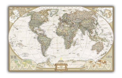 Mapa Mundi Poster 65x100cm Para Decorar Sala Não É De Raspar