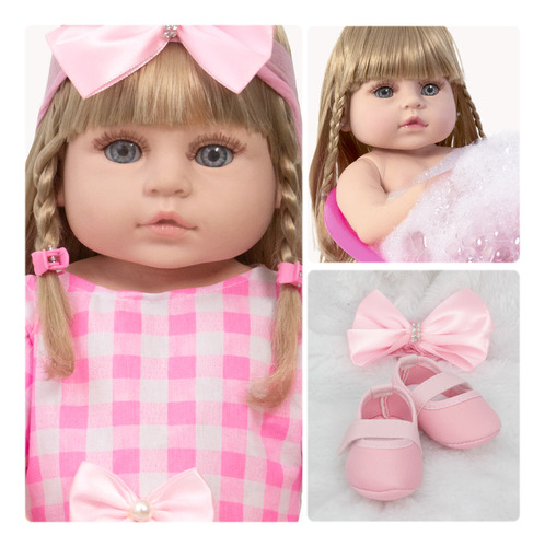 Boneca Barbie Reborn Princesa Cabelo Longo Com Acessórios