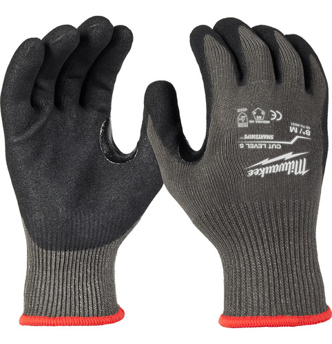 Guantes N5 Bañados En Nitrilo Talla M Milwaukee 48738651