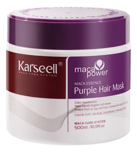 Tratamiento Karseell Purple, 500 ml, neutraliza los tonos amarillentos