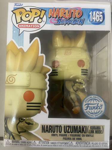 Funko Pop Naruto Uzumaki Modo Kurama #1465 Special Edition (Usado)