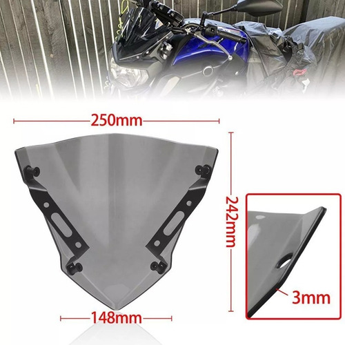 Cúpula Parabrisas Yamaha Mt07 Mt 07 Mt-07 2018-2020