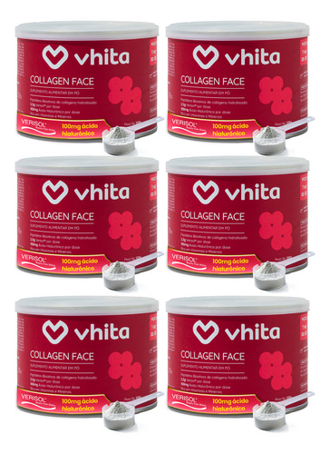 Colágeno Verisol Em Pó Com Ácido Hialurônico Vhita 120g