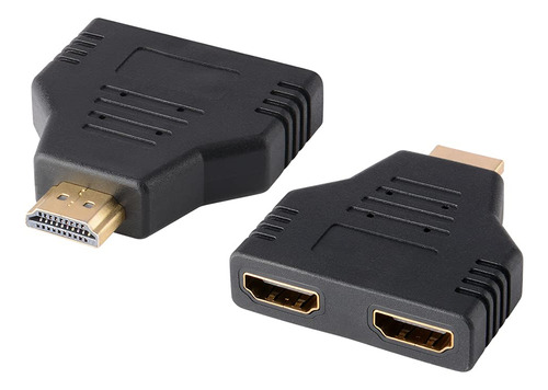 Adaptador Hdmi Doble 1 2 Dama Divisor Video Audio Para Hdtv