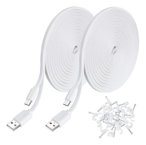 Siocen 2 Pack 20ft Usb Power Extension Cable For Yi Camera,