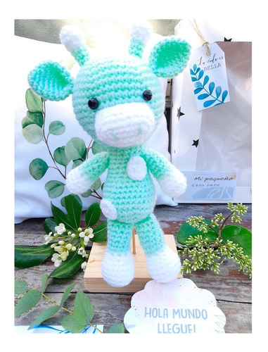 Imagen 2 de 6 de Muñeco Apego Tejido Crochet Amigurumi - En Caja Con Tarjetas