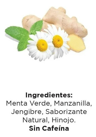 Té Remedy 24 Menta Jengibre Y Manzanilla 20 Pzas