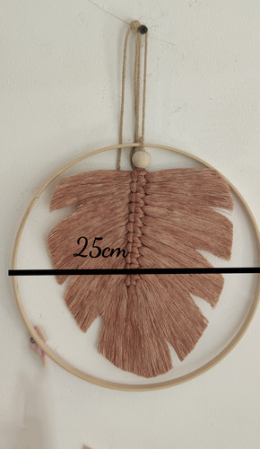 Adorno Hoja Monstera Atrapasueños Bohemio Colgante Macrame