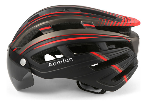 Aomiun Casco Bicicleta Montaña Con Luz Trasera Visera Magnét