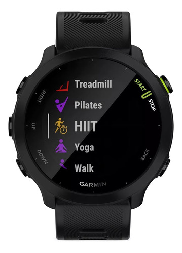 Relógio Garmin Forerunner 55 Preto, Pulseira Black