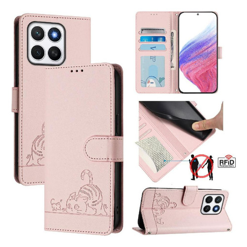 Funda For Honor X8c 4g Cat Rfid Con Tapa Abatible For Tarjetas