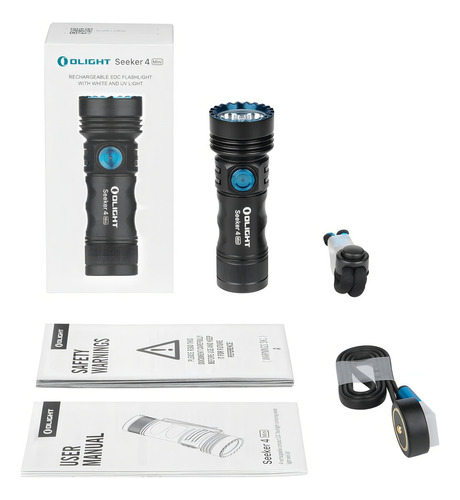 Linterna Olight Seeker 4 Mini 1200lm 365nm Uv Recargable Linterna Negro Luz White