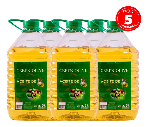 Aceite De Girasol Green Olive 5un X4,5lts