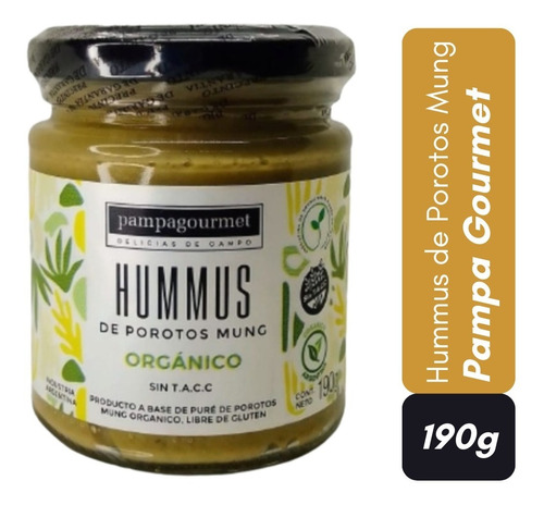 Hummus De Porotos Mung Pampa Gourmet Organico Sin Tacc X190g