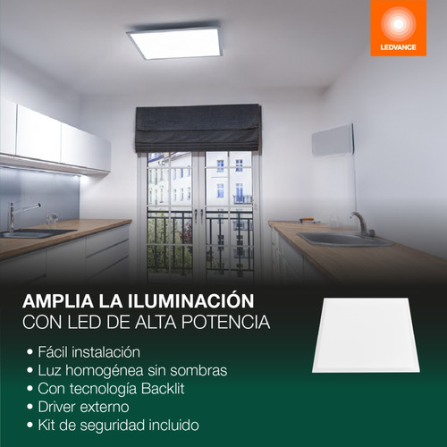 Panel Led 89375 Para Empotrar Luz Blanca Ledvance 100-277v Blanco