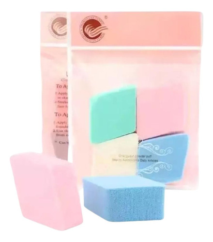 Esponja Puff Para Aplicar Maquillaje En Polvo Set 4 Unidades