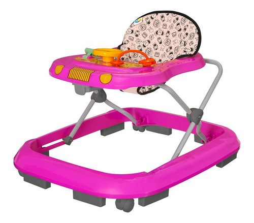 Andador Infantil De Bebê Safari Rosa Tutty Baby