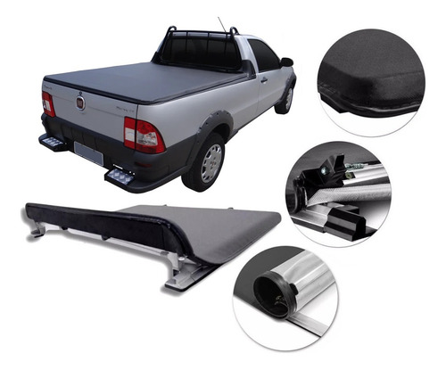 Capota Caçamba Fiat Strada 99 A 13 Cabine Simples Sob Medida