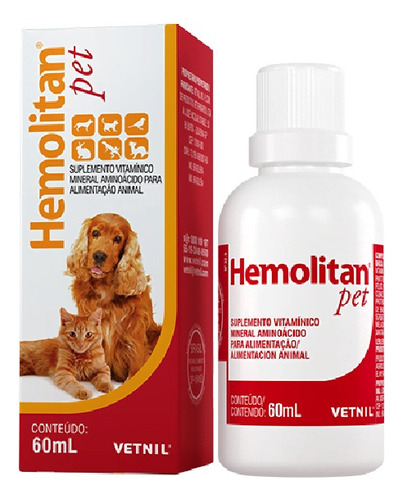 Hemolitan Suplemento Vitaminico Para Gatos Y Perros 60ml