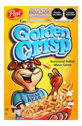 Post Cereal Trigo Inflado Y Miel Golden Crisp 418 Gr