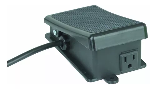 TWTADE Interruptor de pie pie pedal en línea interruptor de empuje con  enchufe de cable lámpara redonda luz control de pie interruptor de pie AC  125V