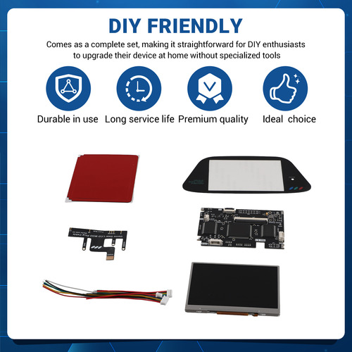 Kits De Pantalla Lcd V4 Ips Ogs Para Game Gear Full Screen V