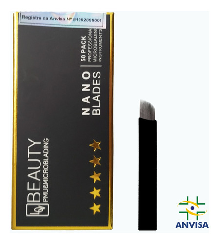 50 Lâminas Agulhas 15 Flex Lovbeauty 0.15mm Micropigmentação