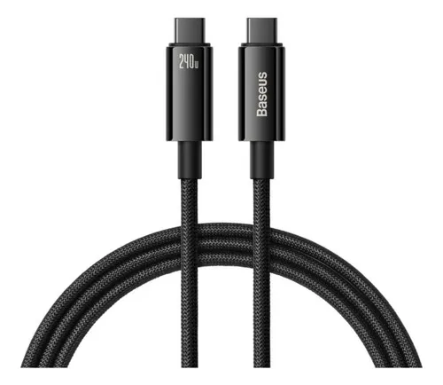 comprar Cable Carga Rapida Baseus Tipo C - Tipo C 240w 3m Color Negro