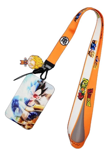 Lanyard Dragon Ball Con Porta Credencial Impresión Digital 