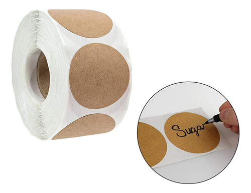 Etiquetas Autoadhesivas De Papel Kraft De 500 Piezas