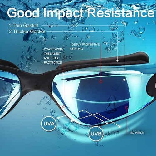 Para Kit De Natación ,gafas Ajustables Con Protección Uv