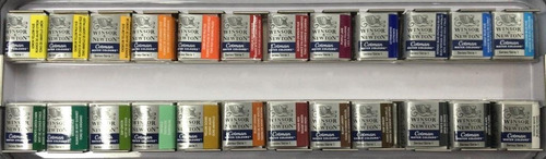 Imagen 2 de 3 de Caja Acuarelas Winsor Blue Box Cotman Metalica X 24