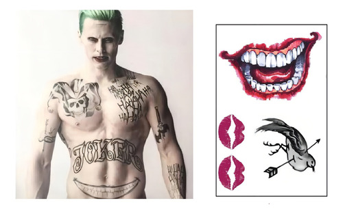 Tatuagem Temporária Modelos Coringa Cosplay