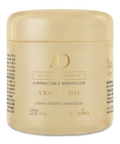 Máscara De Argan De Ossono 250ml X 3 Unidades