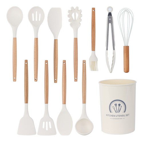 Set De Utensilios De Cocina (barril) Stock De Silicona Amazo