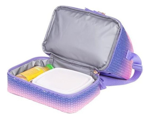 Mochila De Costas G Lancheira Sestini Capricho Paetê Cor Rosa