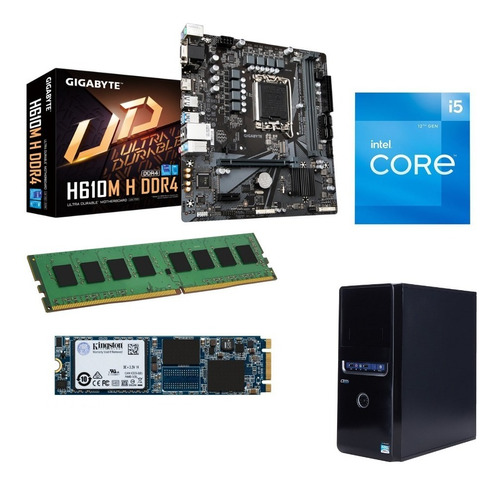 Kit Actualización Intel Core I5 12400 H610 16gb 500gb Gab Kt