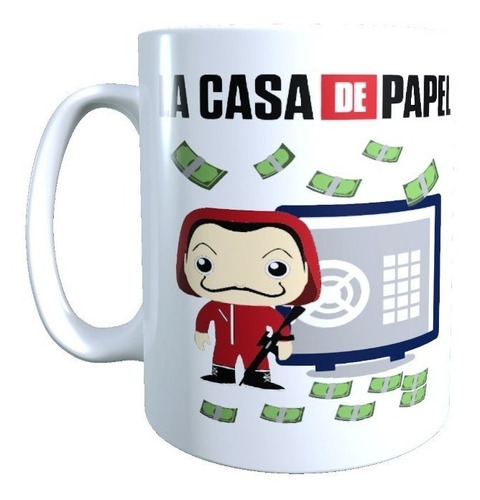 Tazon Con Diseño La Casa De Papel Tipo Funko