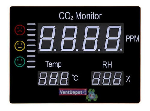 Monitor Lcd De Dioxido De Carbono, Mxdcx-001, Escala Co2 De