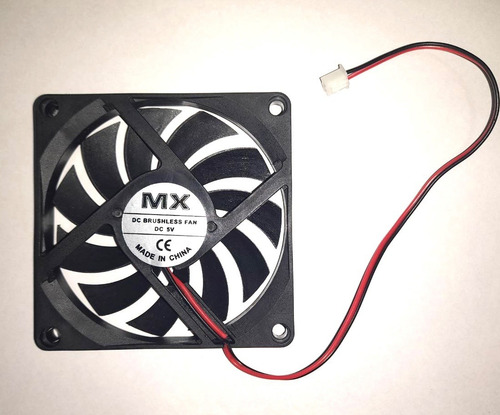 Turbina Fan Cooler Buje 8x8x1 Cm 2 Pines 11 Paletas Negro