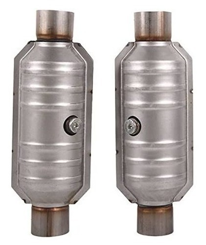 Topaz 2pcs 2.5  Universal High Flow Catalytic Converter, Sta