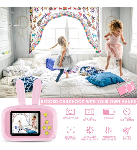 Imagen 3 de 6 de Cámara Infantil Portátil Mini Cámara Digital 2 Pantalla 12mp