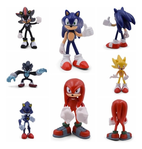 Sonic Shadow - Figuras De Juguete (6 Unidades, 7 Cm)