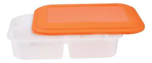 Contenedor Tupper Para Alimentos Viandas 3 Divisiones Make Transparente