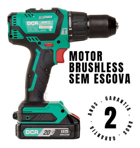 Parafusadeira Furadeira Com Impacto 2baterias 20v Adjz0513am